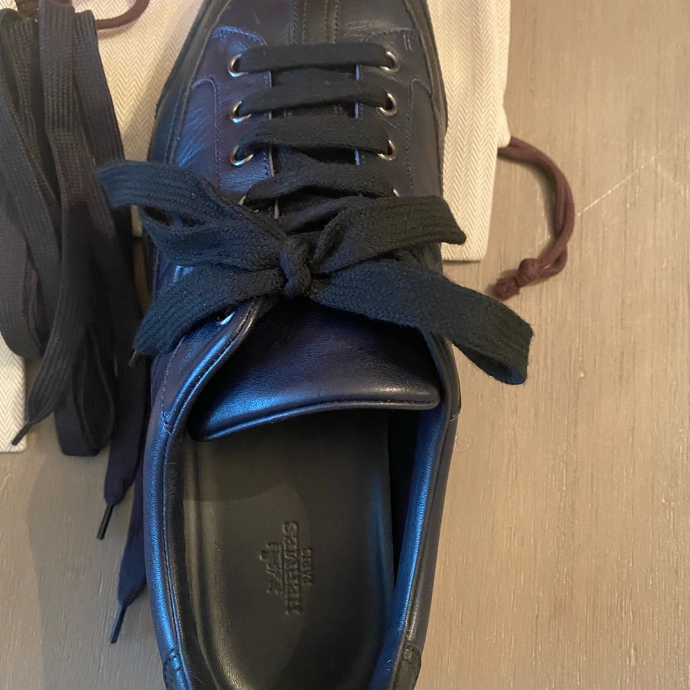 Hermès size 43 black leather shoes men’s - Picture 6 of 7